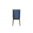 Pemberly Row 7-Piece Wood Dining Table Set with Blue Upholstery