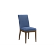 Pemberly Row 7-Piece Wood Dining Table Set with Blue Upholstery