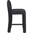 Pemberly Row Black Boucle and Vegan Leather Counter Stool