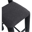 Pemberly Row Black Boucle and Vegan Leather Counter Stool