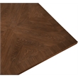 Pemberly Row Brown Solid Wood Dining Table with Oak Veneer Square Top
