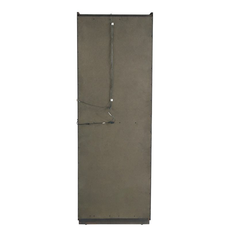 Pemberly Row Side Entry Curio Cabinet in Espresso Brown Wood with Lighting