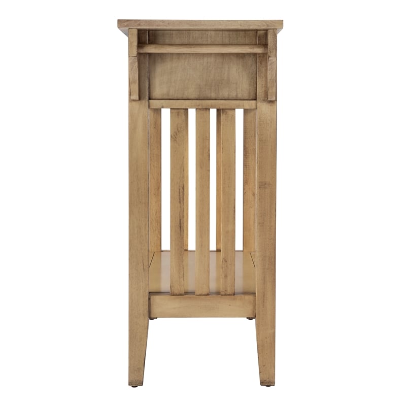 Pemberly Row 36 in W 2 Drawer Wood Console in Antique Beige