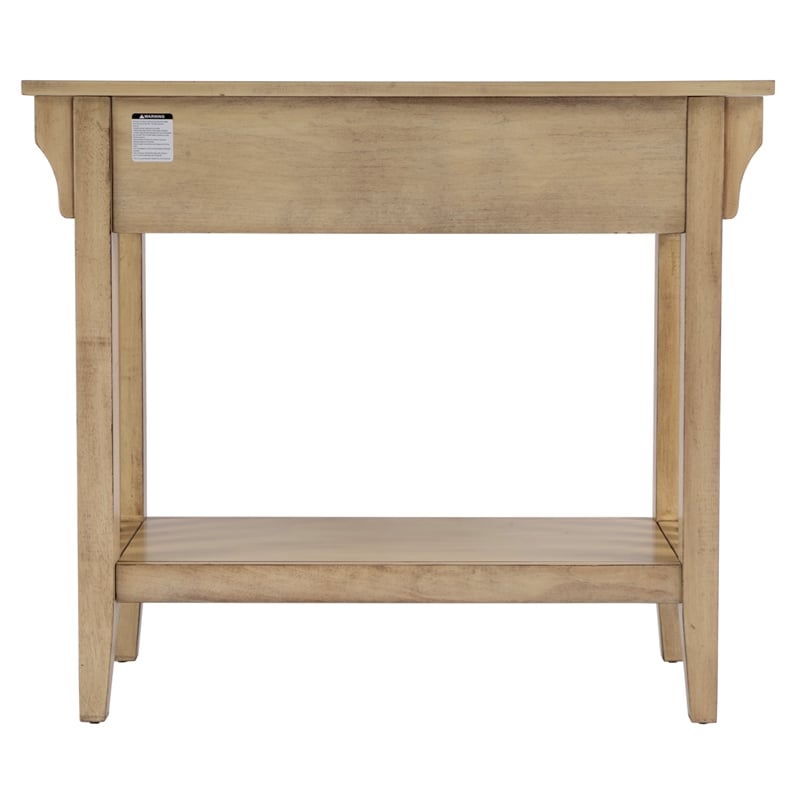Pemberly Row 36 in W 2 Drawer Wood Console in Antique Beige
