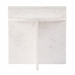 Pemberly Row Round Marble Accent Table in White 19.5