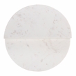 Pemberly Row Round Marble Accent Table in White 19.5