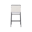 Pemberly Row Counter Stool with Sling Cream Fabric Seat and Black Frame