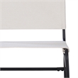 Pemberly Row Counter Stool with Sling Cream Fabric Seat and Black Frame