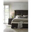 Pemberly Row King Storage Bed Mantel-Style in Brown Wood Finish