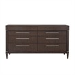 Pemberly Row 8-Drawer Dresser Neoclassic Style in Piano Brown Wood