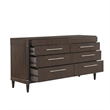 Pemberly Row 8-Drawer Dresser Neoclassic Style in Piano Brown Wood