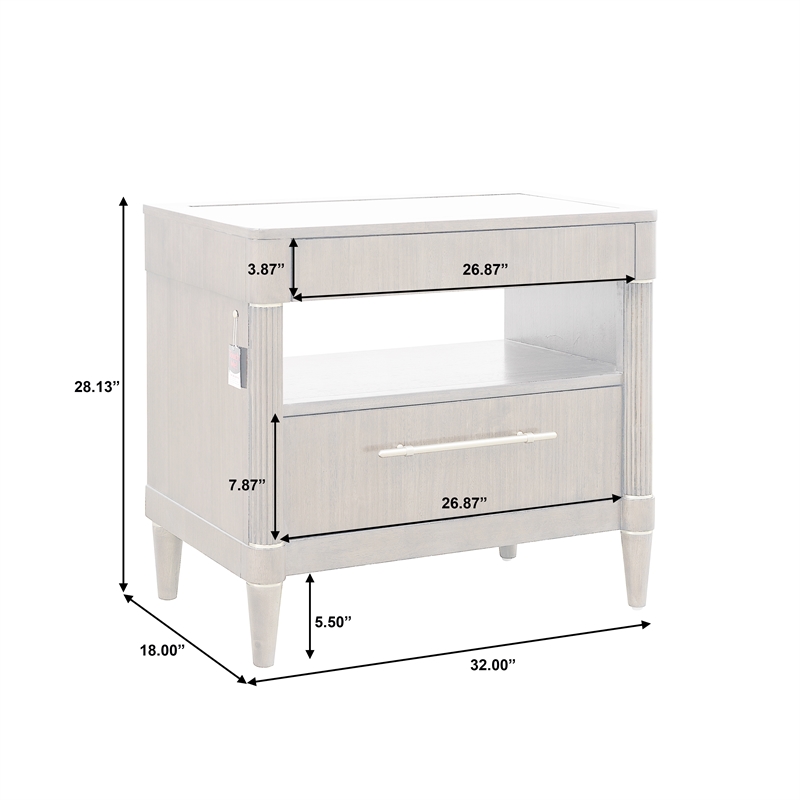 Pemberly Row Bachelor's Chest with Glass Top in Piano Brown Wood