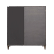 Pemberly Row 6-Drawer Master Chest with Cabinet Storage in Piano Brown