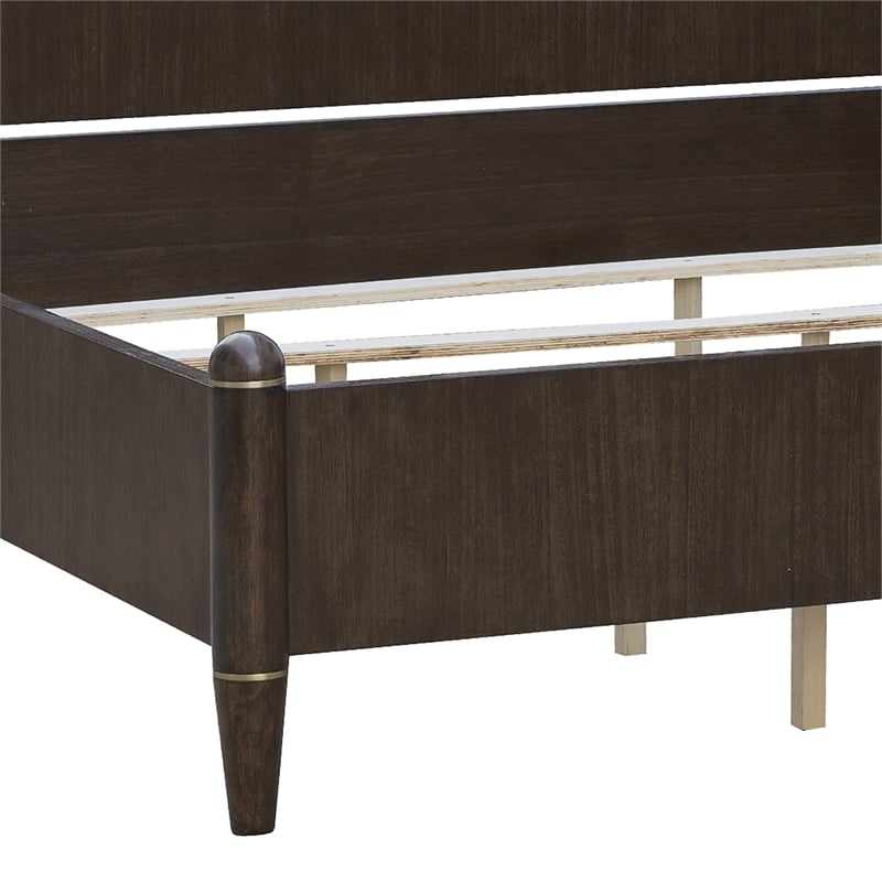 Pemberly Row King Poster Bed in Eucalyptus Piano Brown Wood