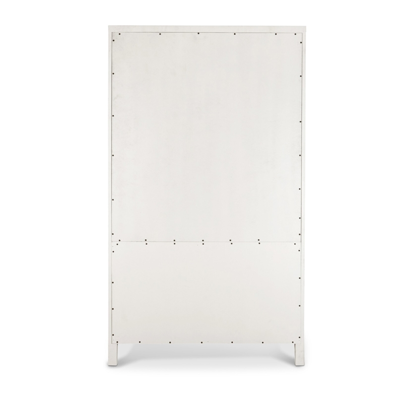 Pemberly Row White Curio Cabinet with Touch Lighting and Hardwood