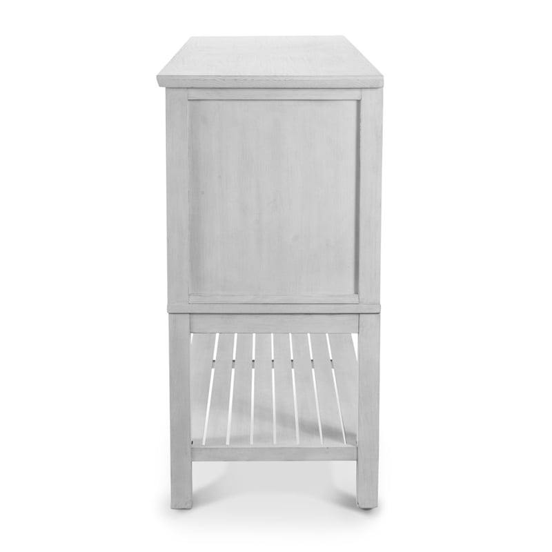 Pemberly Row 2-Door 3-Drawer Spruce Wood Credenza in White Finish