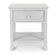Pemberly Row 1-Drawer Wood End Table with Shelf in Distressed White Finish