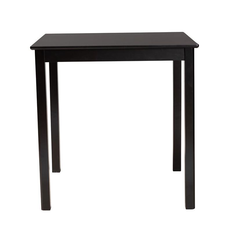Pemberly Row Espresso Brown Counter Height Pub Table with Square Top