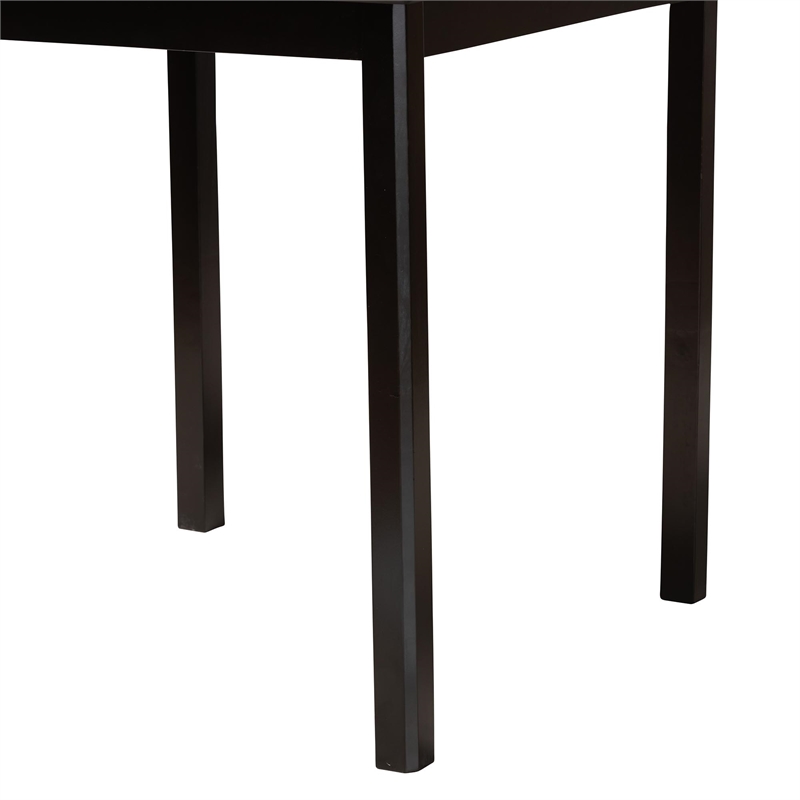 Pemberly Row Espresso Brown Counter Height Pub Table with Square Top