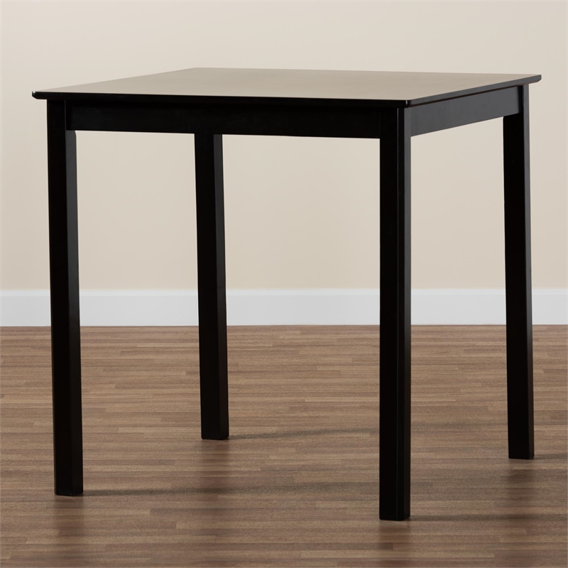 Pemberly Row Espresso Brown Counter Height Pub Table with Square Top