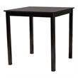 Pemberly Row Espresso Brown Counter Height Pub Table with Square Top