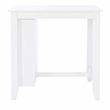 Pemberly Row Counter Height Wood Table with 3 Shelves in White Finish