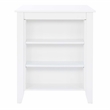 Pemberly Row Counter Height Wood Table with 3 Shelves in White Finish