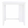 Pemberly Row Counter Height Wood Table with 3 Shelves in White Finish