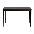 Pemberly Row Mid-Century Black Wood Dining Table with Tapered Legs