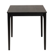 Pemberly Row Mid-Century Black Wood Dining Table with Tapered Legs