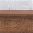 Pemberly Row Flint Queen Size Wood Platform Bed with Ash Walnut Finish