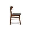 Pemberly Row 5-Piece Mid-Century Wood Dining Set in Dark Gray