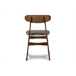 Pemberly Row 5-Piece Mid-Century Wood Dining Set in Dark Gray