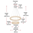 Pemberly Row Adjustable 24-Inch LED Chrome Tiered Chandelier with Crystals