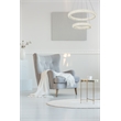 Pemberly Row Adjustable 24-Inch LED Chrome Tiered Chandelier with Crystals