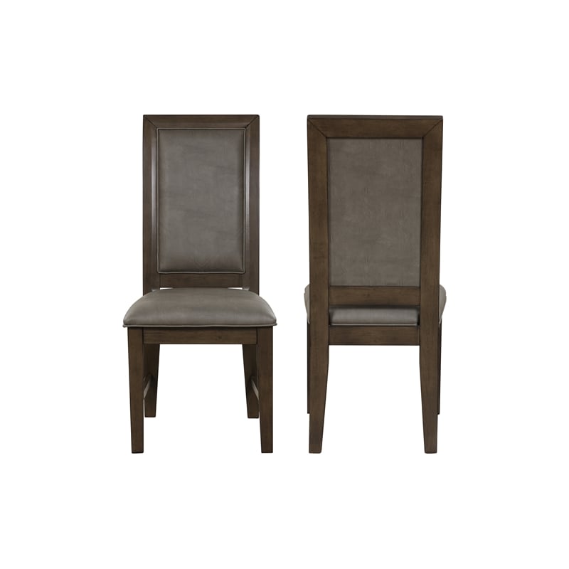 Pemberly Row 5-Piece Solid Wood Dining Set with Upholstered Seats in Walnut