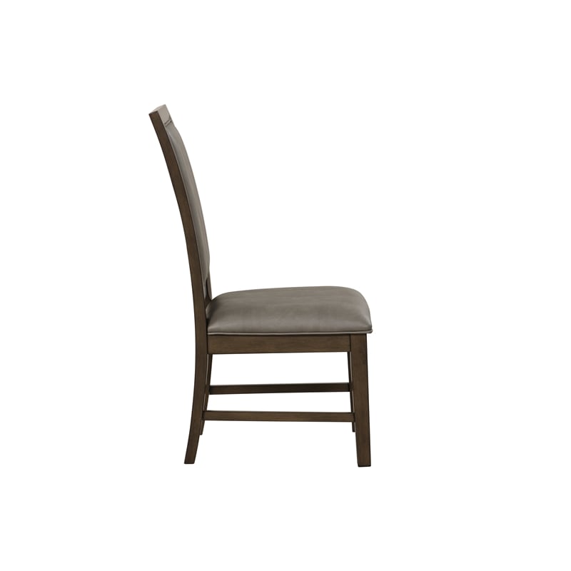 Pemberly Row 5-Piece Solid Wood Dining Set with Upholstered Seats in Walnut