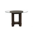 Pemberly Row 5-Piece Solid Wood Dining Set with Upholstered Seats in Walnut