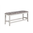Pemberly Row 6-Piece Counter Height Table Set with Removable Leaf in Brown/White