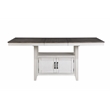 Pemberly Row 6-Piece Counter Height Table Set with Removable Leaf in Brown/White