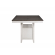 Pemberly Row 6-Piece Counter Height Table Set with Removable Leaf in Brown/White