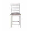 Pemberly Row 6-Piece Counter Height Table Set with Removable Leaf in Brown/White