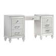 Pemberly Row Solid Wood 7-Drawer Vanity in White with Velvet Drawer