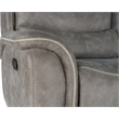 Pemberly Row Reclining Sofa with Polyester Fabric and Gray Finish