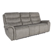 Pemberly Row Reclining Sofa with Polyester Fabric and Gray Finish