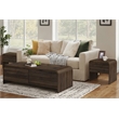 Pemberly Row 3-Piece Wood Cocktail and End Table Set in Walnut