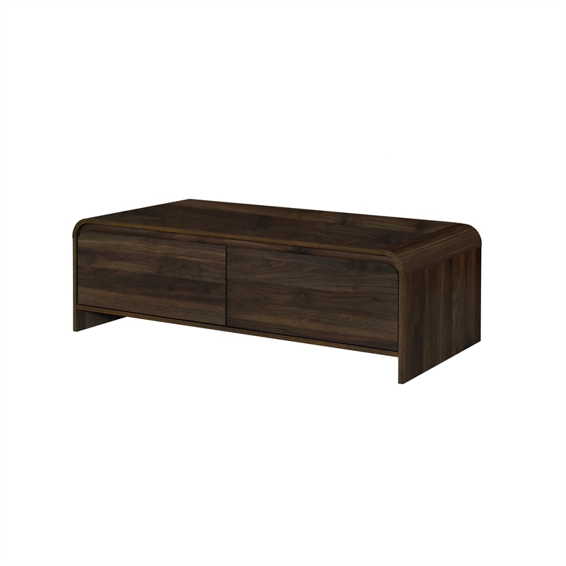Pemberly Row 3-Piece Wood Cocktail and End Table Set in Walnut