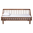 Pemberly Row Mid-Century Modern Walnut Wood Twin Daybed with Slats