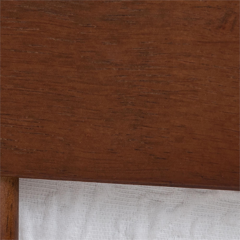 Pemberly Row Mid-Century Modern Walnut Wood Twin Daybed with Slats