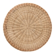 Pemberly Row Bohemian Natural Rattan Coffee Table with Shelf